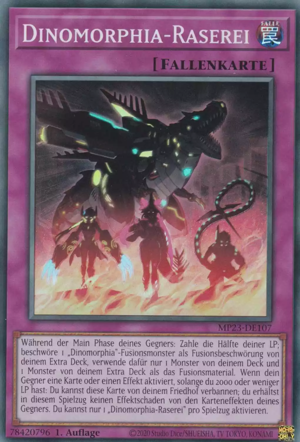 mp23-de107-dinomorphia-raserei-super-rare-25th-anniversary-tin-dueling-heroes Dinomorphia-Raserei MP23-DE107 ist in Super Rare Yu-Gi-Oh Karte aus 25th Anniversary Tin Dueling Heroes 1.Auflage