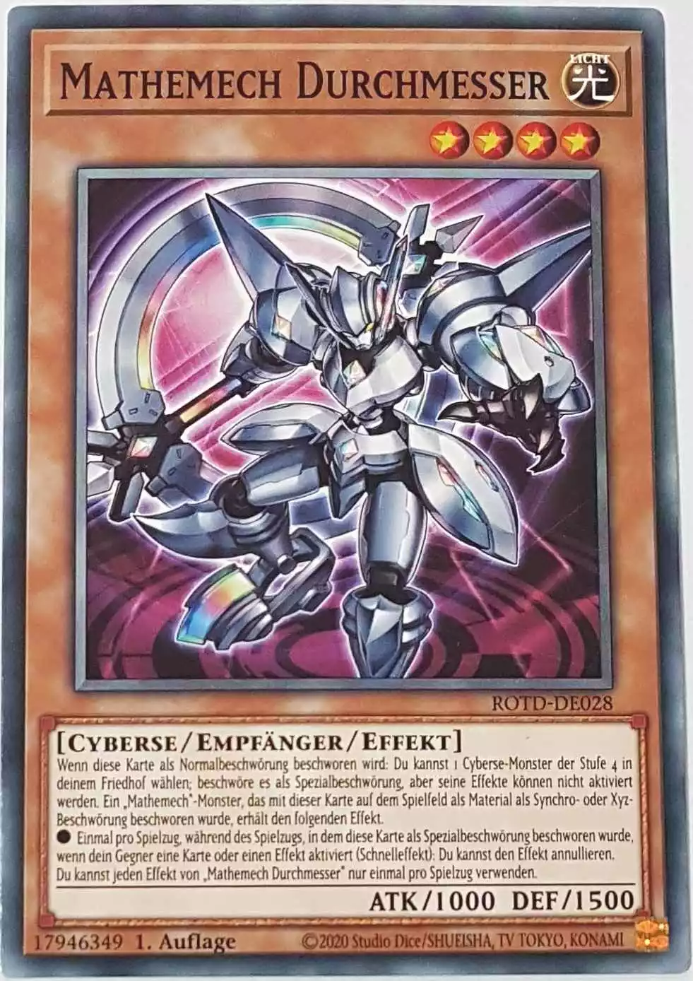 rotd-de028-mathemech-durchmesser-common Mathemech Durchmesser ROTD-DE028 ist in Common Yu-Gi-Oh Karte aus Rise of the Duelist 1.Auflage