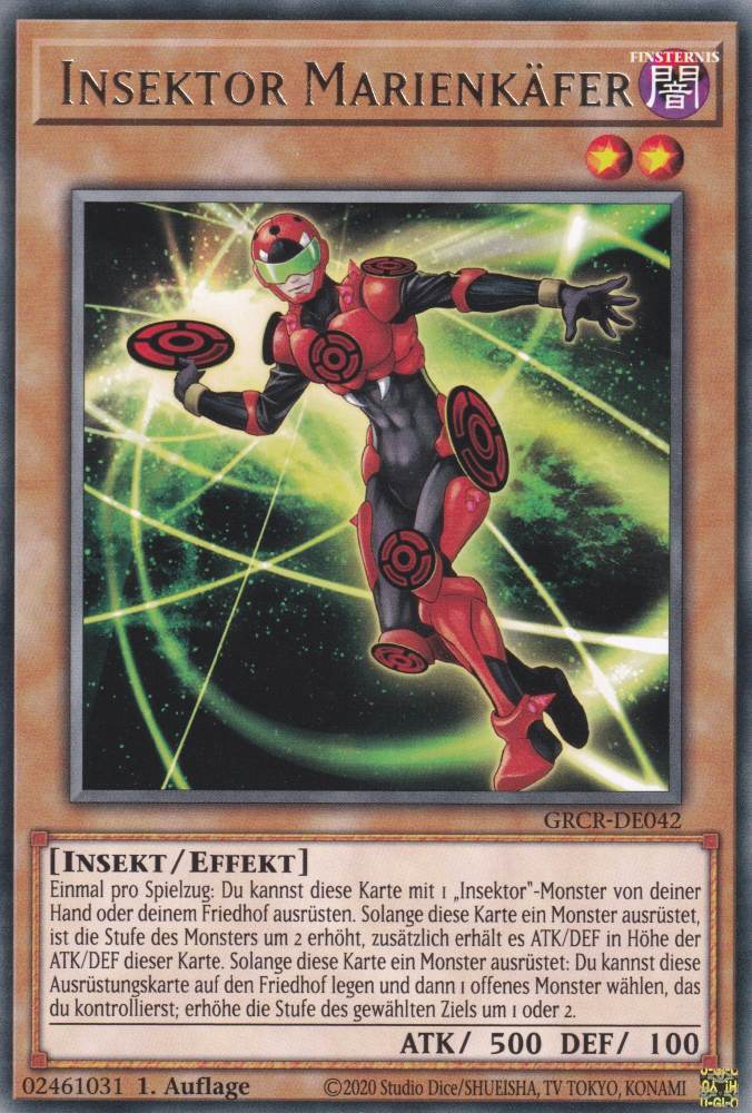 Insektor Marienkäfer GRCR-DE042 ist in Rare Yu-Gi-Oh Karte aus The Grand Creators 1.Auflage