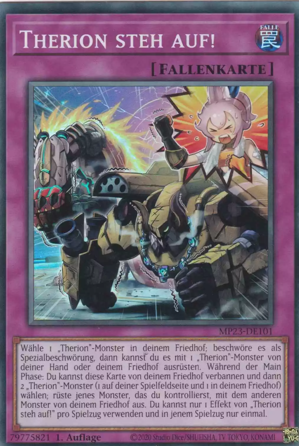 Therion steh auf! MP23-DE101 ist in Super Rare Yu-Gi-Oh Karte aus 25th Anniversary Tin Dueling Heroes 1.Auflage