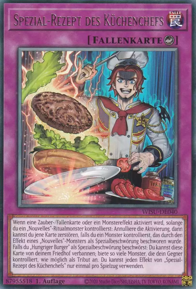 Spezial-Rezept des Küchenchefs WISU-DE040 ist in Rare Yu-Gi-Oh Karte aus Wild Survivors 1.Auflage