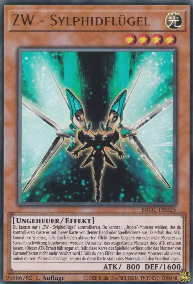 ZW - Sylphidflügel BROL-DE025 ist in Ultra Rare Yu-Gi-Oh Karte aus Brothers of Legend 1.Auflage