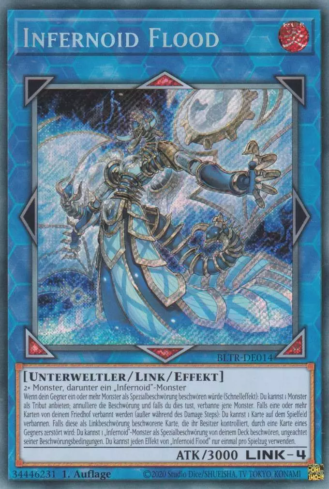 Infernoid Flood BLTR-DE014 ist in Secret Rare Yu-Gi-Oh Karte aus Battles of Legend Terminal Revenge 1.Auflage