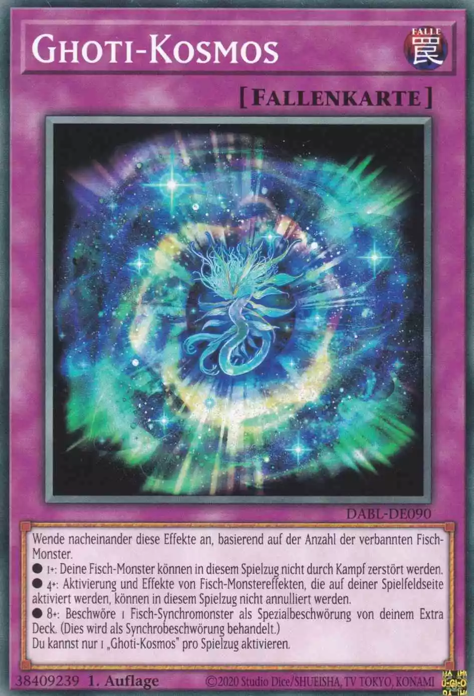 Ghoti-Kosmos DABL-DE090 ist in Common Yu-Gi-Oh Karte aus Darkwing Blast 1.Auflage