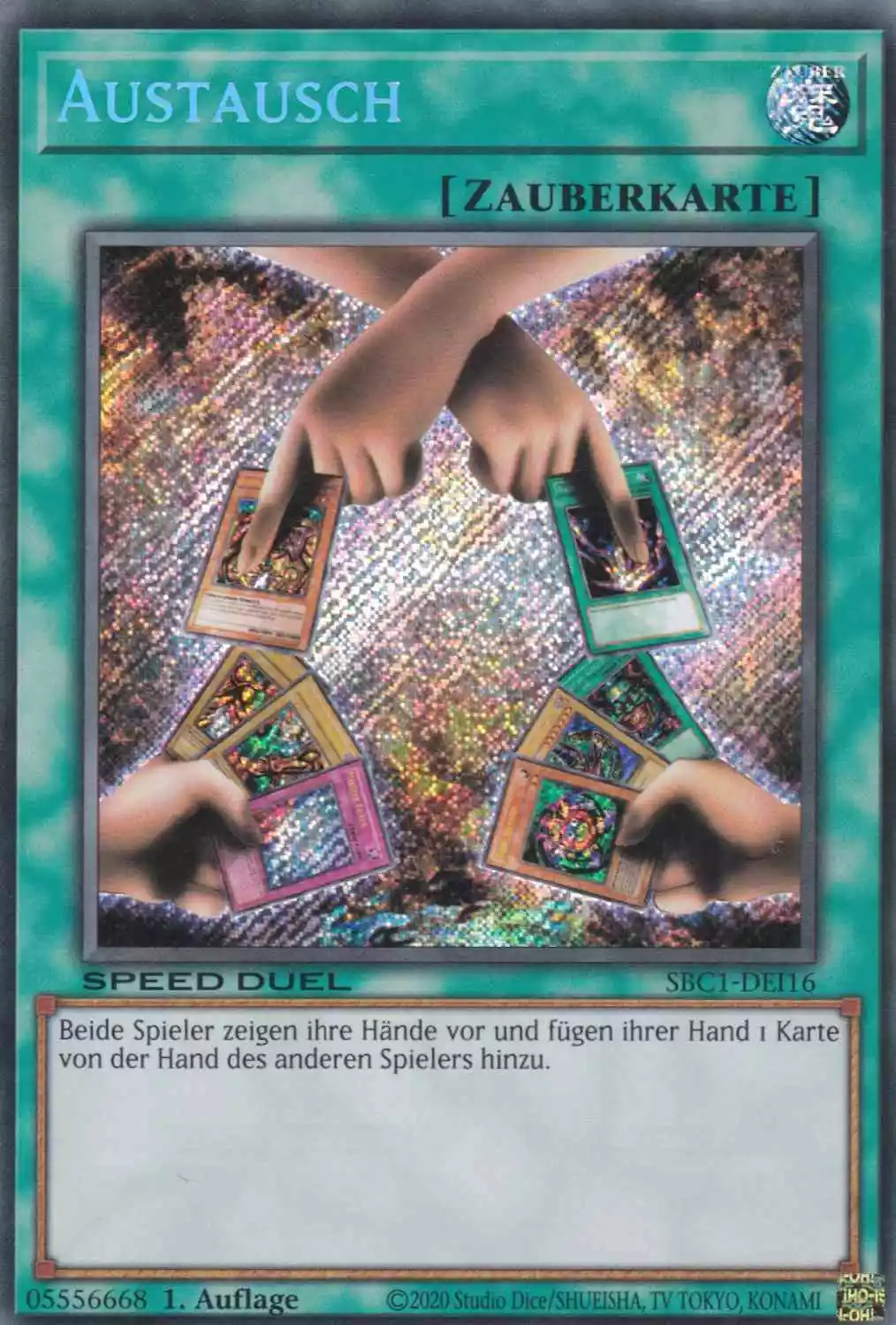 sbc1-dei16-scr-austausch-secret-rare-streets-of-battle-city Austausch SBC1-DEI16 ist in Secret Rare Yu-Gi-Oh Karte aus Streets of Battle City 1.Auflage