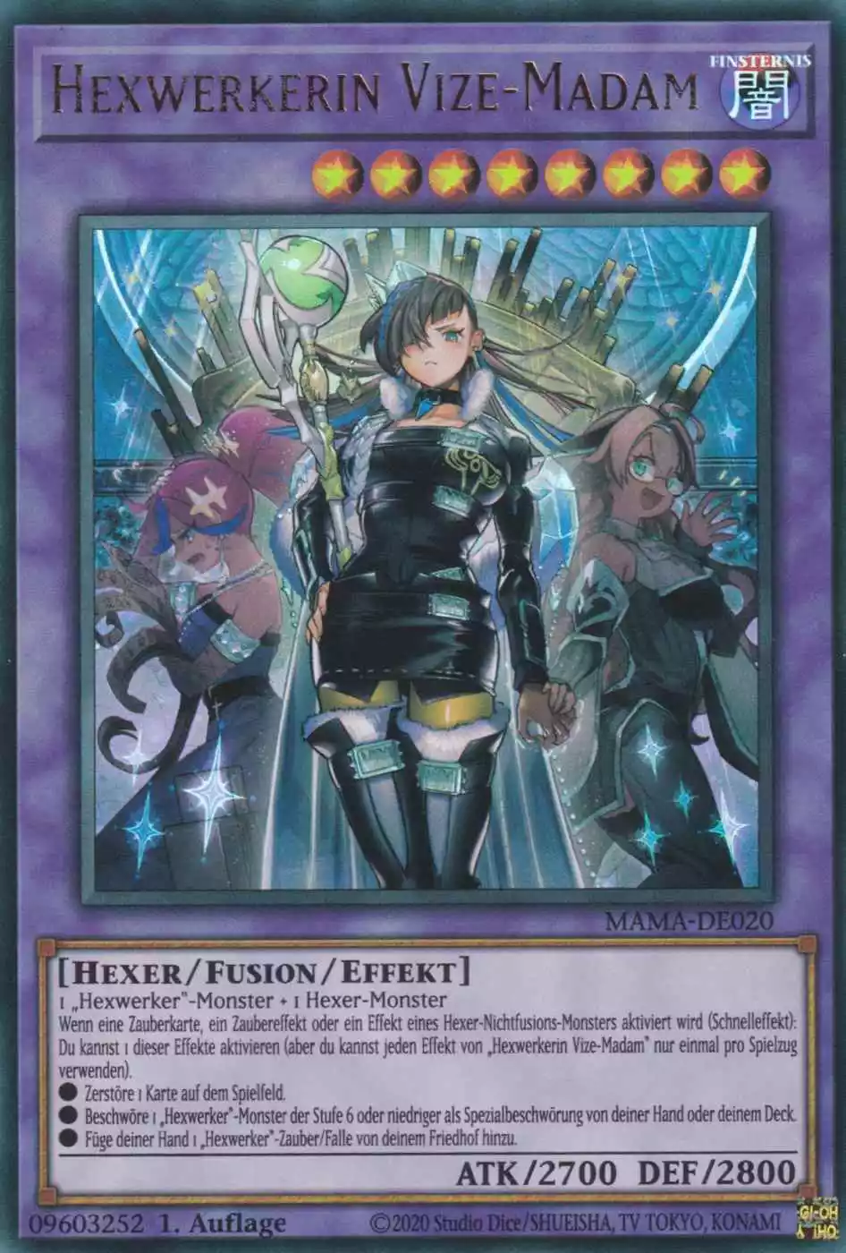 mama-de020-hexwerkerin-vize-madam-ultra-rare-magnificent-mavens Hexwerkerin Vize-Madam MAMA-DE020 ist in Ultra Rare Yu-Gi-Oh Karte aus Magnificent Mavens 1.Auflage