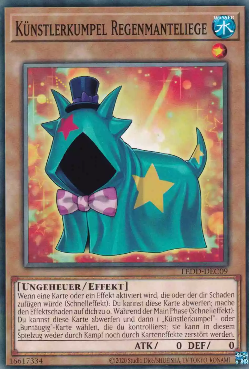 Künstlerkumpel Regenmanteliege LEDD-DEC09 ist in Common Yu-Gi-Oh Karte aus Legendary Dragon Decks unlimitiert