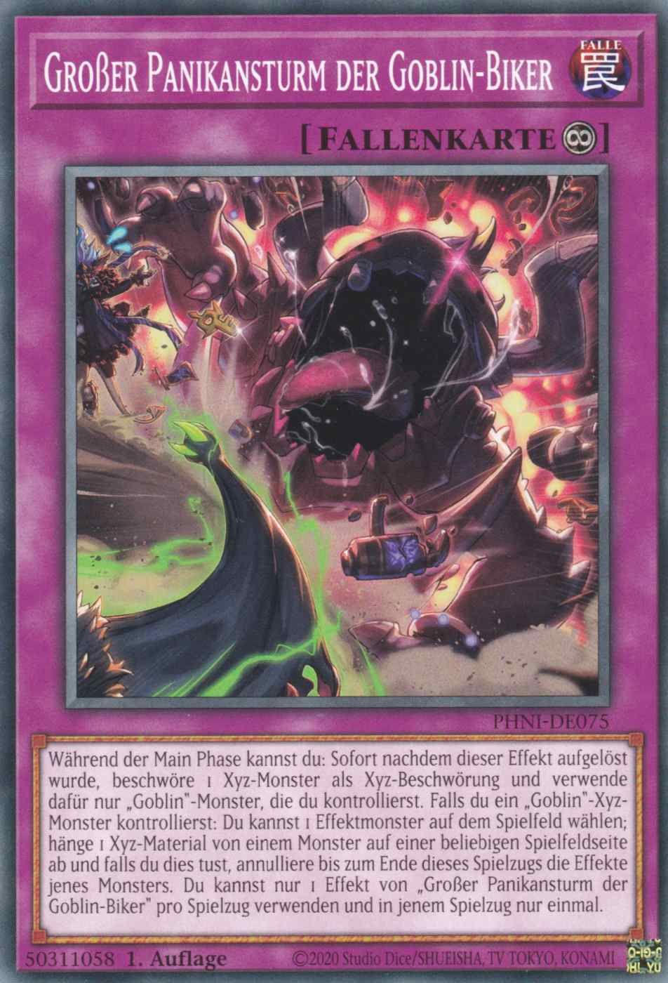 Großer Panikansturm der Goblin-Biker PHNI-DE075 ist in Common Yu-Gi-Oh Karte aus Phantom Nightmare 1.Auflage