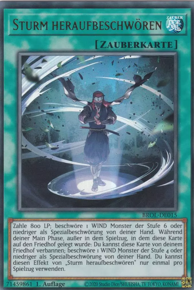 Sturm heraufbeschwören BROL-DE015 ist in Ultra Rare Yu-Gi-Oh Karte aus Brothers of Legend 1.Auflage