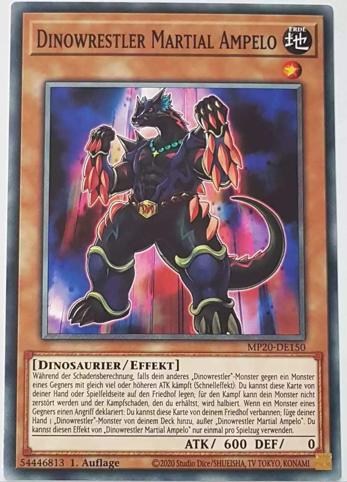 Dinowrestler Martial Ampelo MP20-DE150 ist in Common Yu-Gi-Oh Karte aus 2020 Tin of Lost Memories 1.Auflage