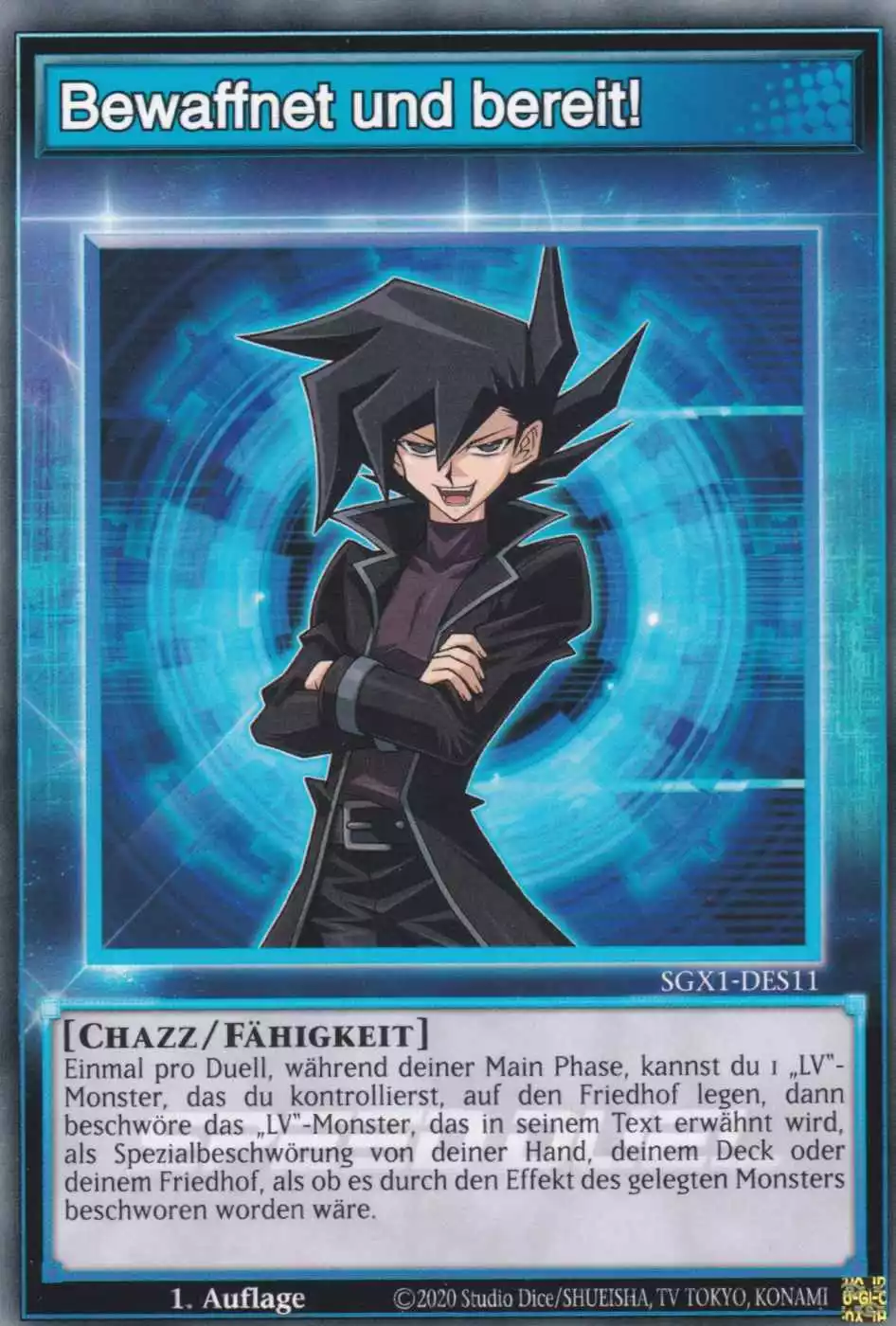 Bewaffnet und bereit! SGX1-DES11 ist in Common Yu-Gi-Oh Karte aus Speed Duel GX Duel Academy Box 1.Auflage