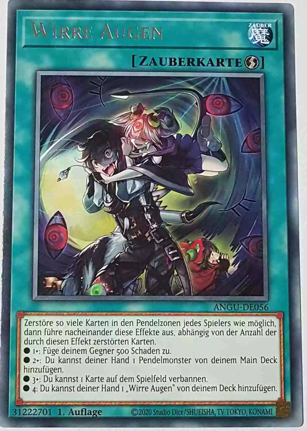 Wirre Augen ANGU-DE056 ist in Rare Yu-Gi-Oh Karte aus Ancient Guardians 1.Auflage