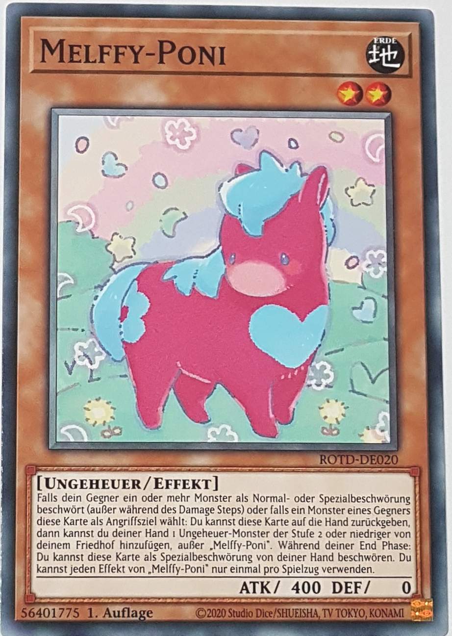 Melffy-Poni ROTD-DE020 ist in Common Yu-Gi-Oh Karte aus Rise of the Duelist 1.Auflage