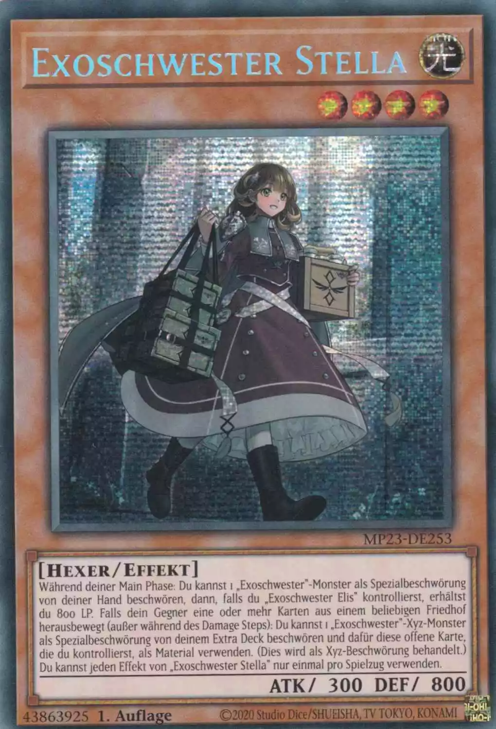mp23-de253-exoschwester-stella-prismatic-secret-rare-25th-anniversary-tin-dueling-heroes Exoschwester Stella MP23-DE253 ist in Prismatic Secret Rare Yu-Gi-Oh Karte aus 25th Anniversary Tin Dueling Heroes 1.Auflage