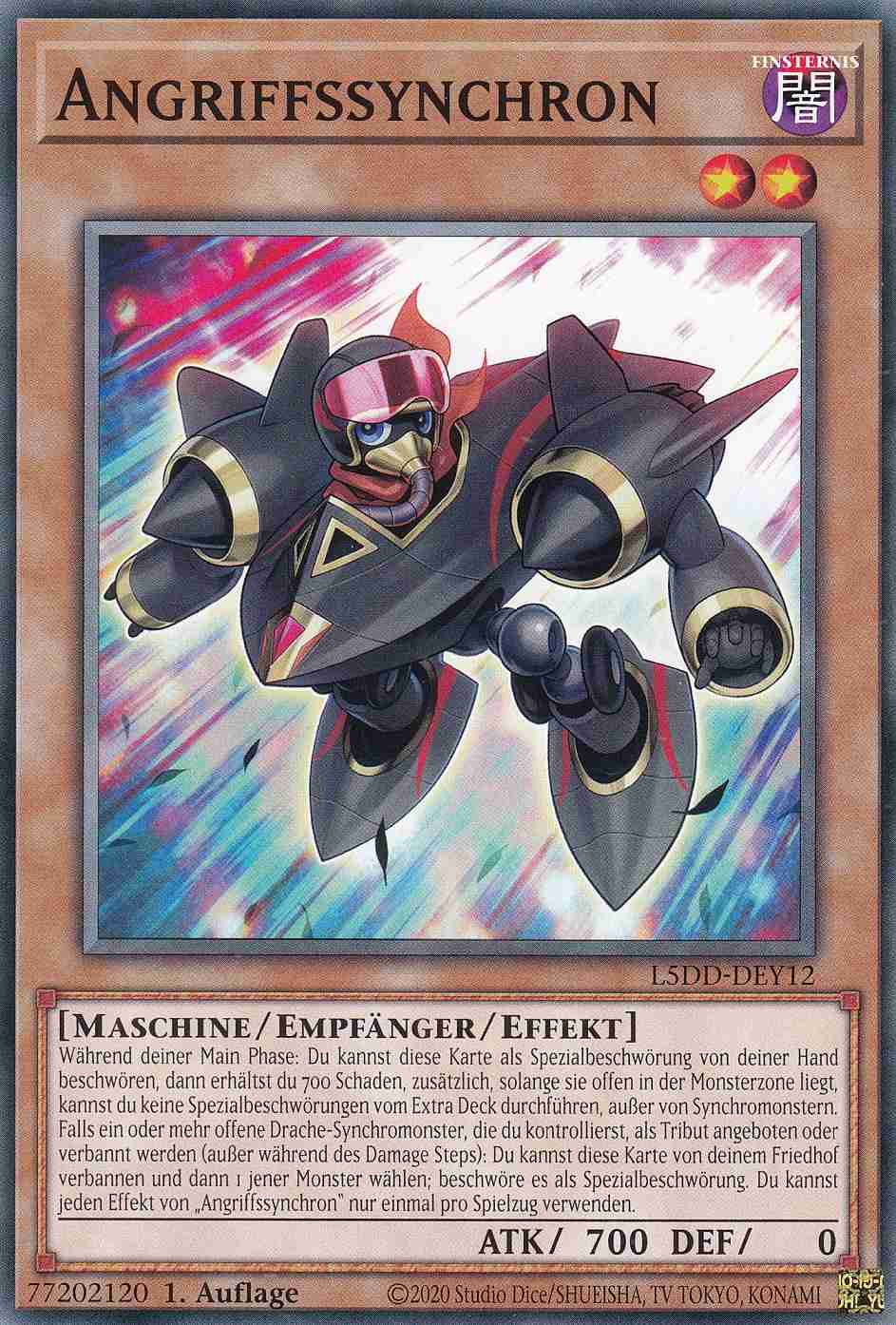 Angriffssynchron Common L5DD-DEY12 Yugioh Karte Angriffssynchron L5DD-DEY12 ist in Common Yu-Gi-Oh Karte aus Legendary 5D’s Decks 1.Auflage