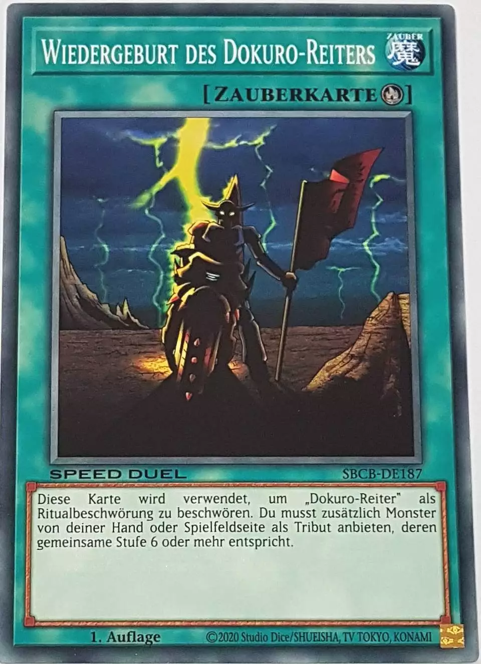 Wiedergeburt des Dokuro-Reiters SBCB-DE187 ist in Common Yu-Gi-Oh Karte aus Speed Duel Battle City Box 1. Auflage