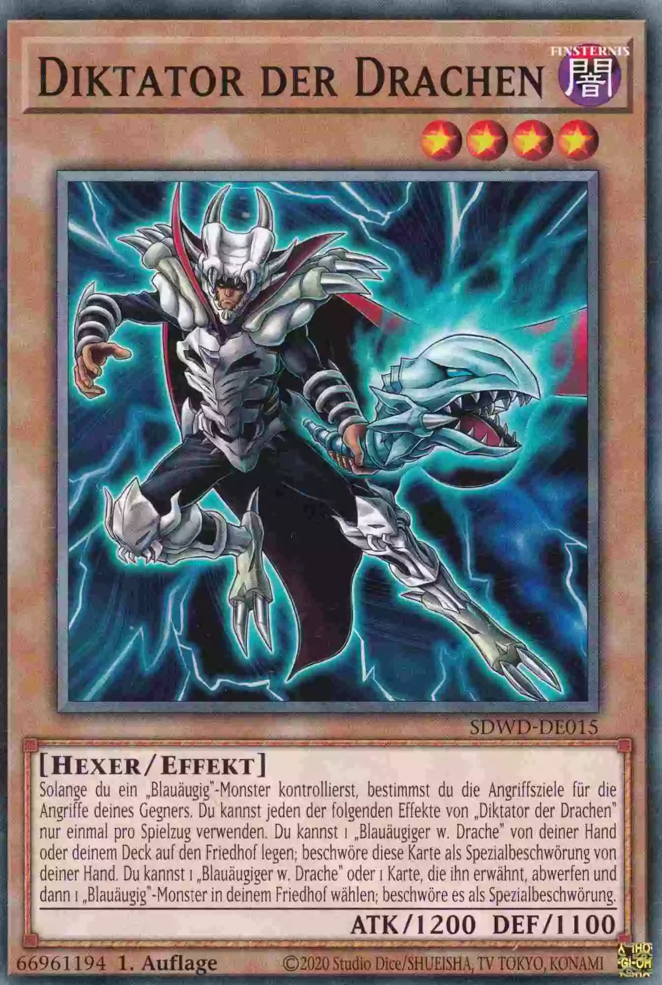 Diktator der Drachen SDWD-DE015 ist in Common Yu-Gi-Oh Karte aus Blue-Eyes White Destiny 1.Auflage