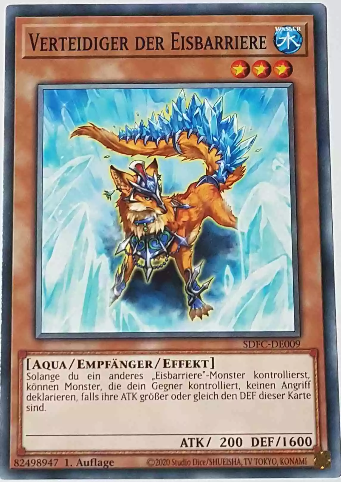 Verteidiger der Eisbarriere SDFC-DE009 ist in Common Yu-Gi-Oh Karte aus Freezing Chains 1.Auflage