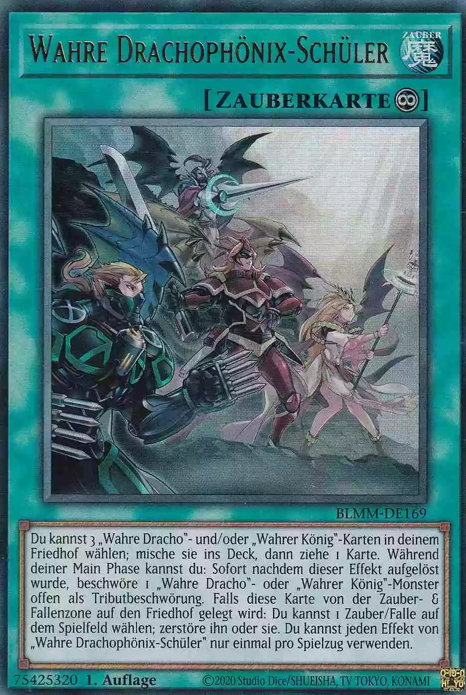 Wahre Drachophönix-Schüler Ultra Rare BLMM-DE169 Yugioh Karte Wahre Drachophönix-Schüler BLMM-DE169 ist in Ultra Rare Yu-Gi-Oh Karte aus Battles of Legend Monster Mayhem 1.Auflage
