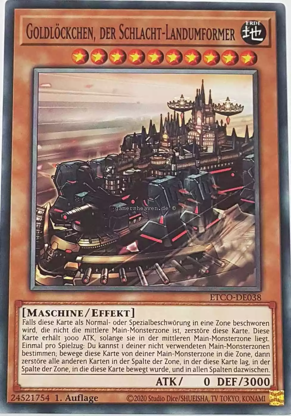 Goldlöckchen, der Schlacht-Landumformer ETCO-DE038 ist in Common Yu-Gi-Oh Karte aus Eternity Code 1.Auflage