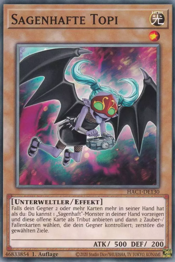 Sagenhafte Topi HAC1-DE130 ist in Common Yu-Gi-Oh Karte aus Hidden Arsenal Chapter 1 1.Auflage