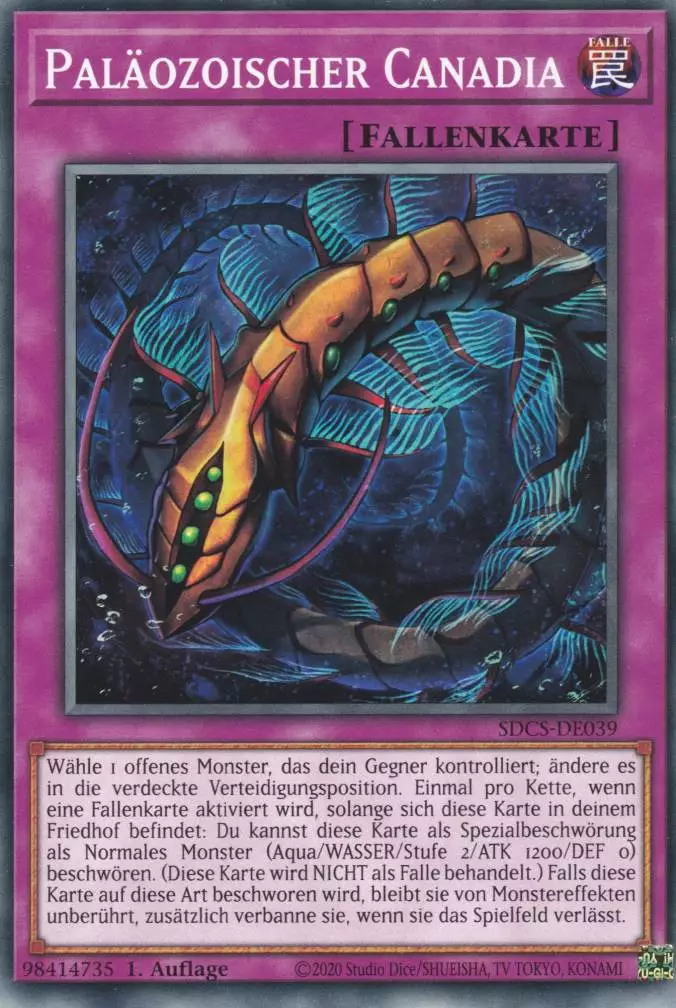 Paläozoischer Canadia SDCS-DE039 ist in Common Yu-Gi-Oh Karte aus Cyber Strike 1.Auflage