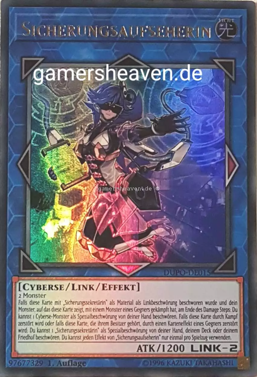 Sicherungsaufseherin DUPO-DE015 ist in Ultra Rare aus Duel Power 1.Auflage