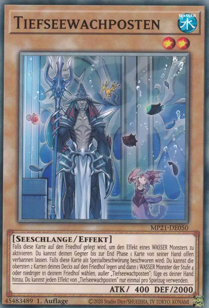 Tiefseewachposten MP21-DE050 ist in Common Yu-Gi-Oh Karte aus Tin of Ancient Battles 1.Auflage