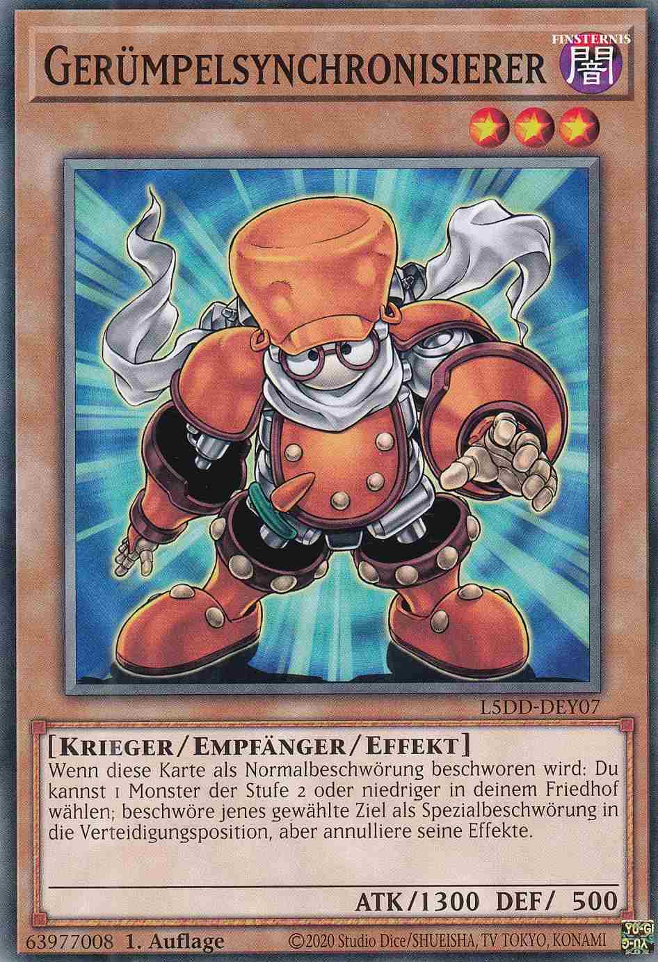 Gerümpelsynchronisierer L5DD-DEY07 ist in Common Yu-Gi-Oh Karte aus Legendary 5D’s Decks 1.Auflage