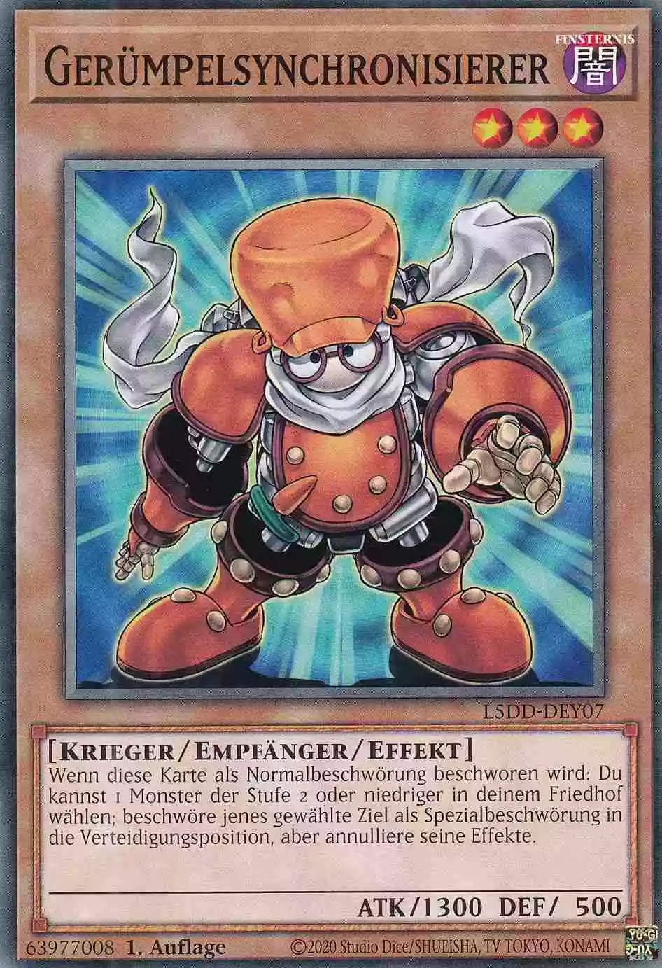 Gerümpelsynchronisierer L5DD-DEY07 ist in Common Yu-Gi-Oh Karte aus Legendary 5D’s Decks 1.Auflage
