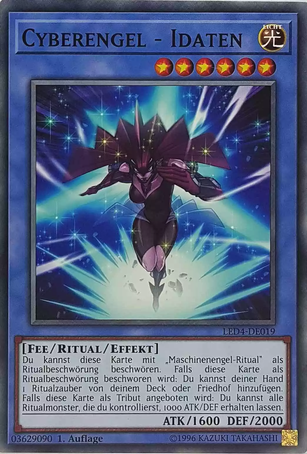 Cyberengel - Idaten LED4-DE019 ist in Common Yu-Gi-Oh Karte aus Legendary Duelists Sisters of the Rose 1. Auflage