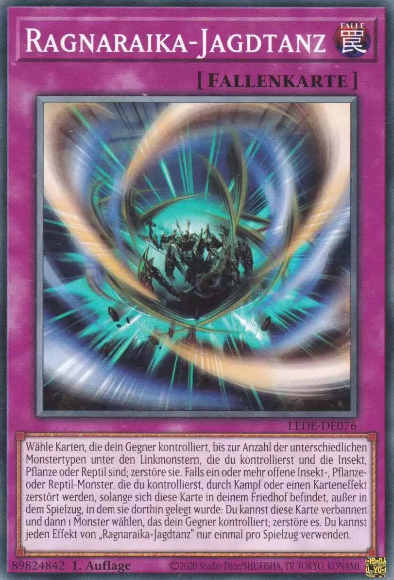 Ragnaraika-Jagdtanz LEDE-DE076 ist in Common Yu-Gi-Oh Karte aus Legacy Of Destruction 1.Auflage