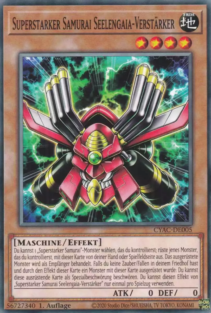 Superstarker Samurai Seelengaia-Verstärker CYAC-DE005 ist in Common Yu-Gi-Oh Karte aus Cyberstorm Access 1.Auflage