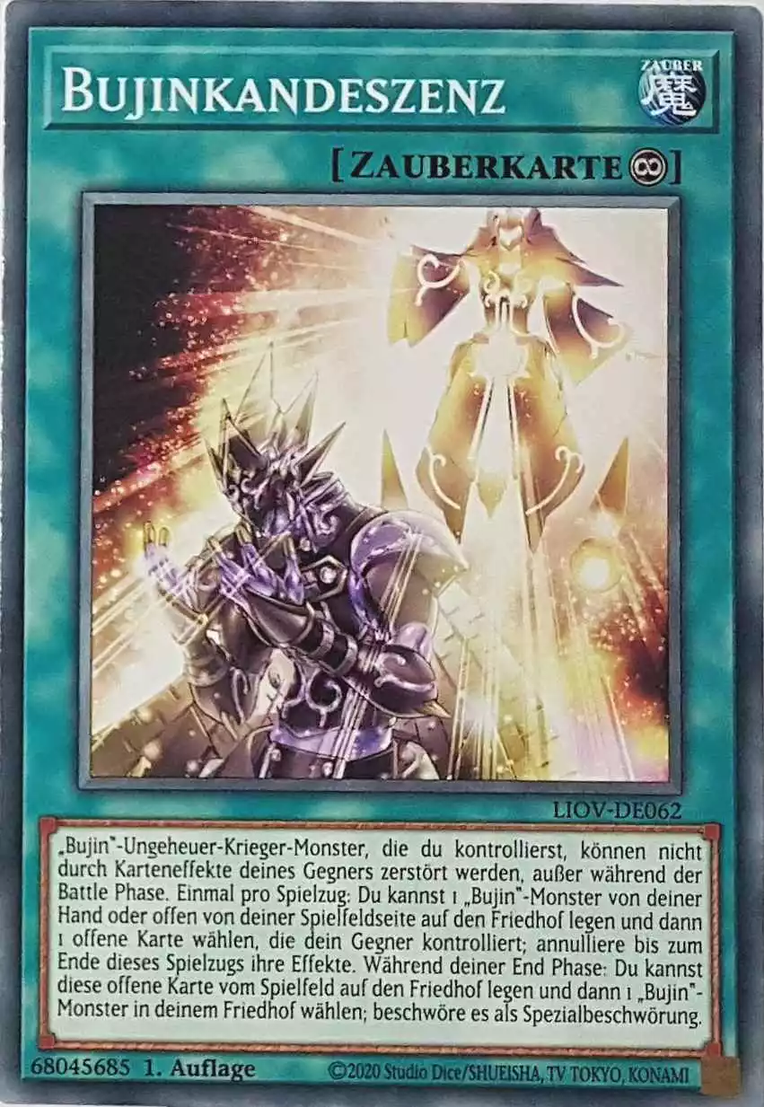 Bujinkandeszenz LIOV-DE062 ist in Common Yu-Gi-Oh Karte aus Lightning Overdrive 1.Auflage