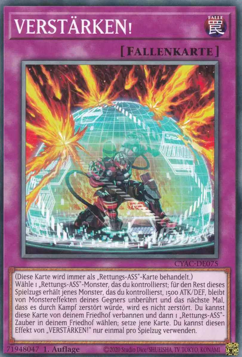 VERSTÄRKEN! CYAC-DE075 ist in Common Yu-Gi-Oh Karte aus Cyberstorm Access 1.Auflage