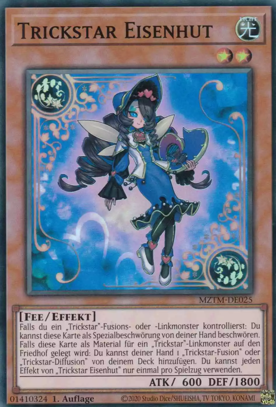Trickstar Eisenhut MZTM-DE025 ist in Super Rare Yu-Gi-Oh Karte aus Maze of the Master 1.Auflage