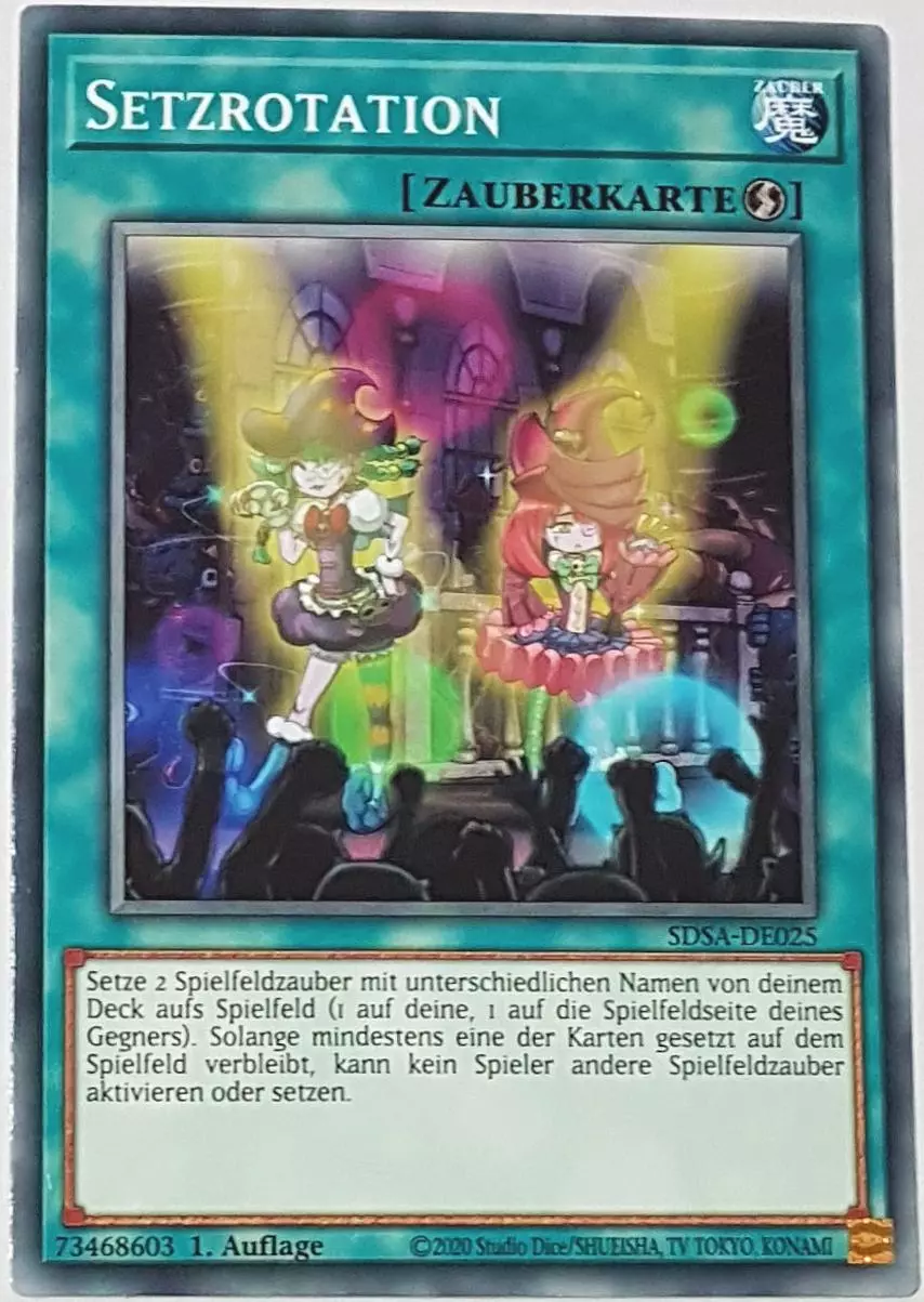 Setzrotation SDSA-DE025 ist in Common Yu-Gi-Oh Karte aus Sacred Beasts 1.Auflage