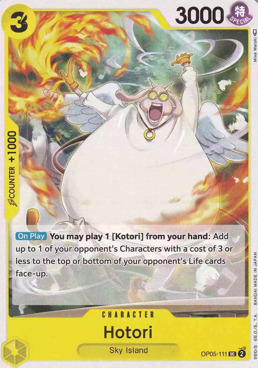 op05-111-hotori-uncommon-awakening-of-the-new-era Hotori OP05-111 ist in Uncommon. Die One Piece Karte ist aus Awakening of the New Era in Normal Art.