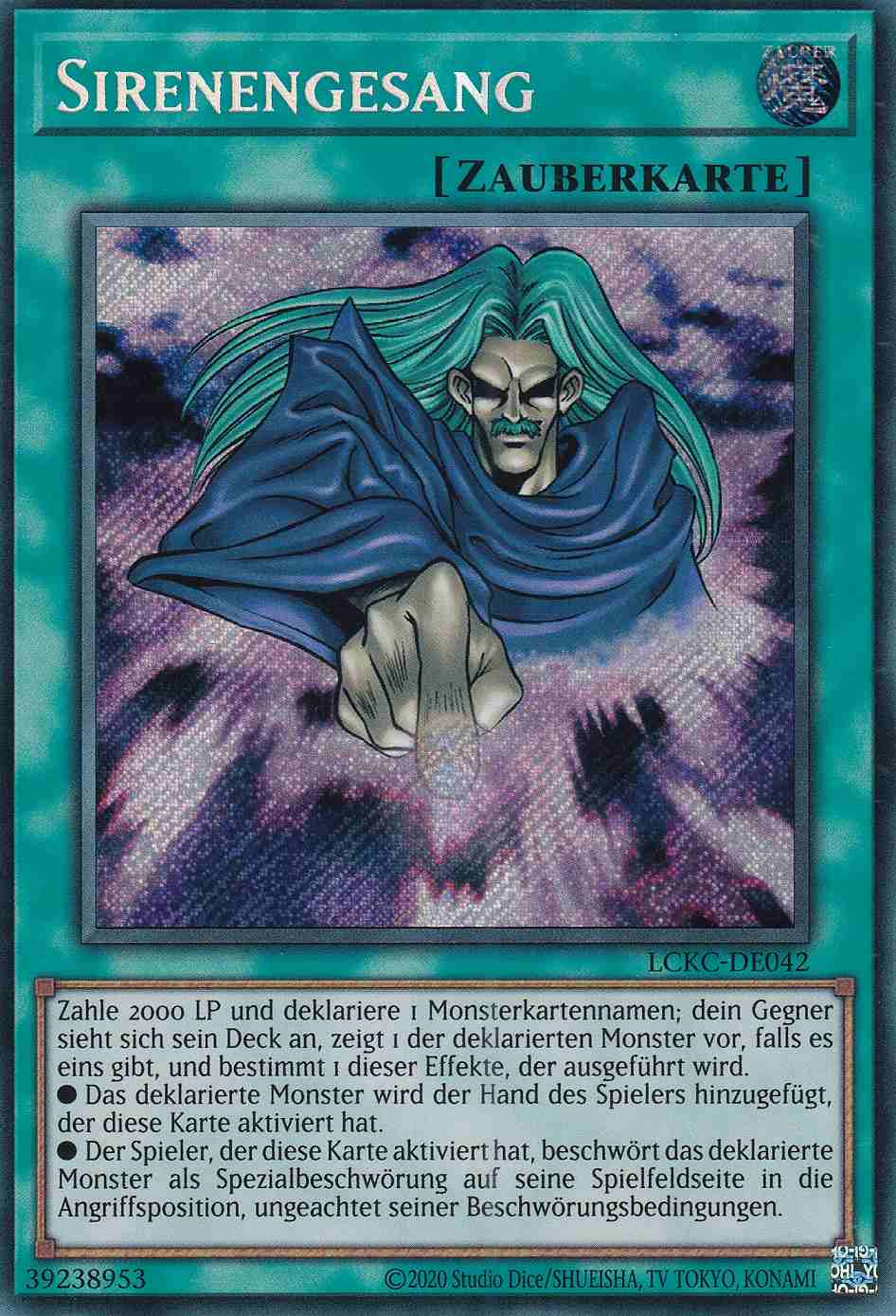 Sirenengesang Secret Rare LCKC-DE042 Yugioh Karte Sirenengesang LCKC-DE042 ist in Secret Rare Yu-Gi-Oh Karte aus Legendary Collection Kaiba unlimitiert