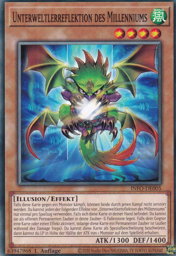 Unterweltlerreflektion des Millenniums INFO-DE005 ist in Common Yu-Gi-Oh Karte aus The Infinite Forbidden 1.Auflage