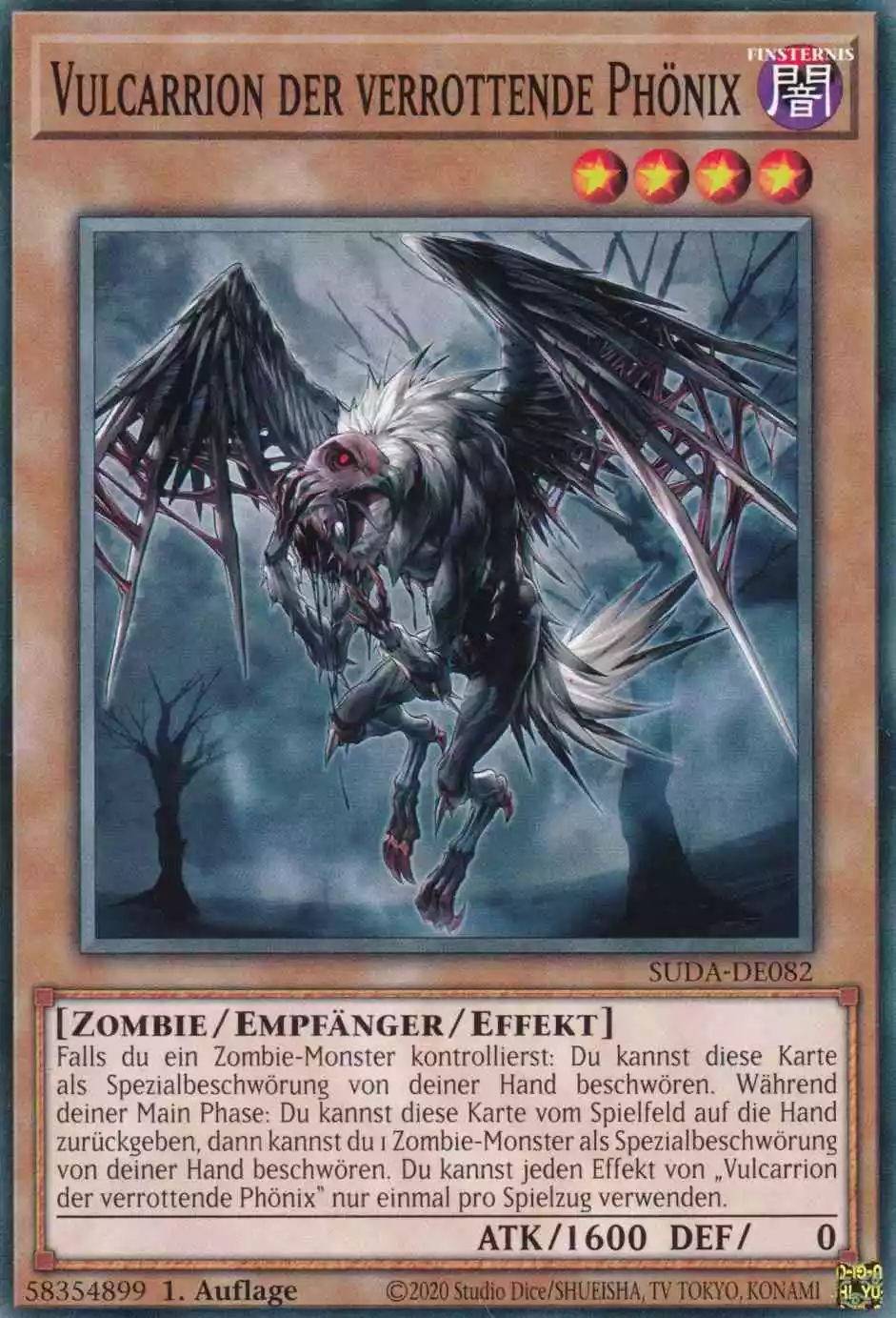 Vulcarrion der verrottende Phönix SUDA-DE082 ist in Common Yu-Gi-Oh Karte aus Supreme Darkness 1.Auflage