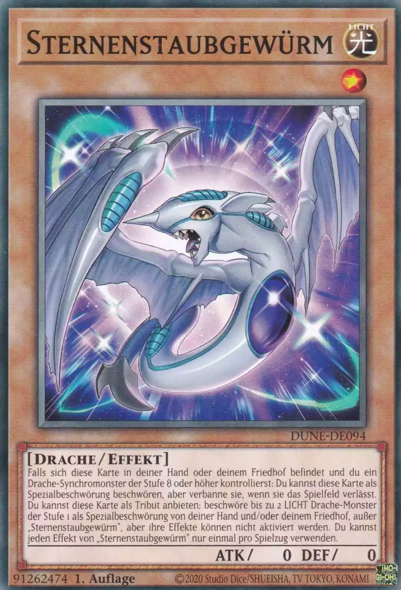 Sternenstaubgewürm DUNE-DE094 ist in Common Yu-Gi-Oh Karte aus Duelist Nexus 1.Auflage