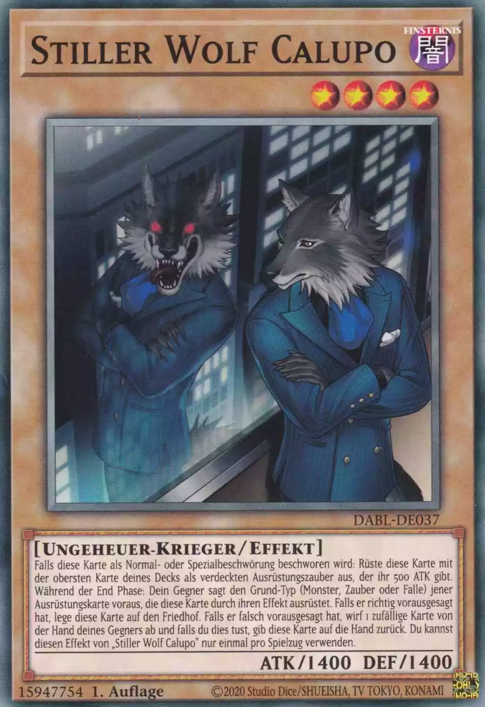 Stiller Wolf Calupo DABL-DE037 ist in Common Yu-Gi-Oh Karte aus Darkwing Blast 1.Auflage