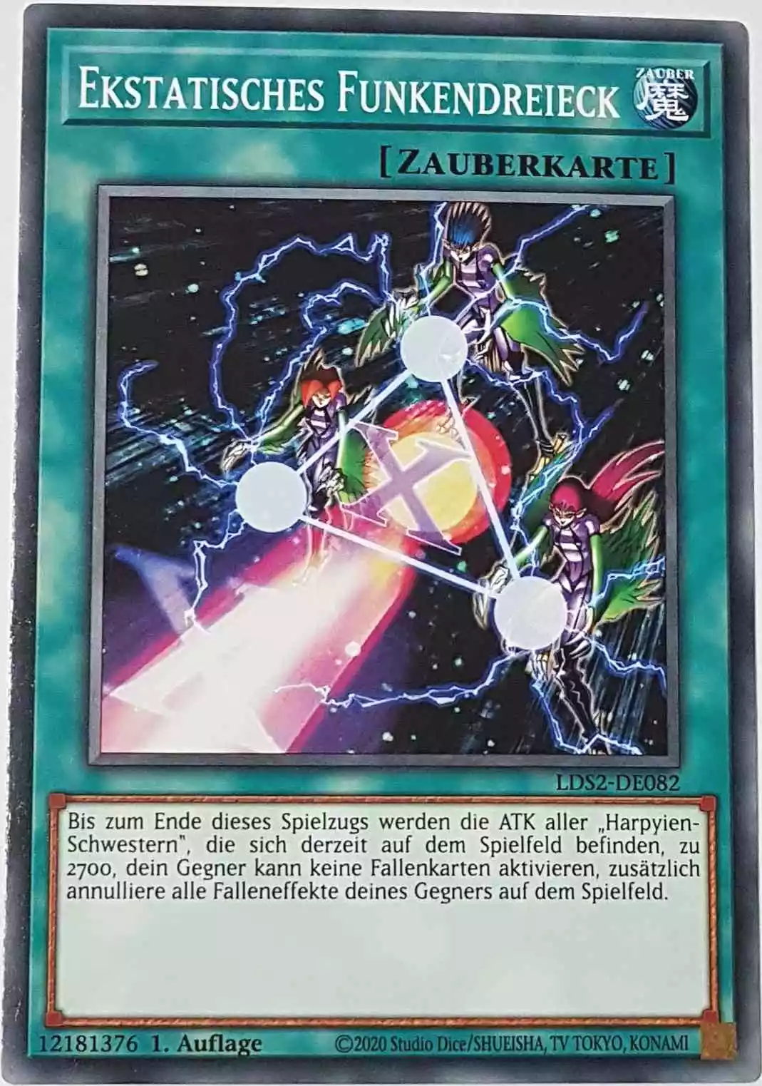 Ekstatisches Funkendreieck LDS2-DE082 ist in Common Yu-Gi-Oh Karte aus Legendary Duelists: Season 2 1.Auflage