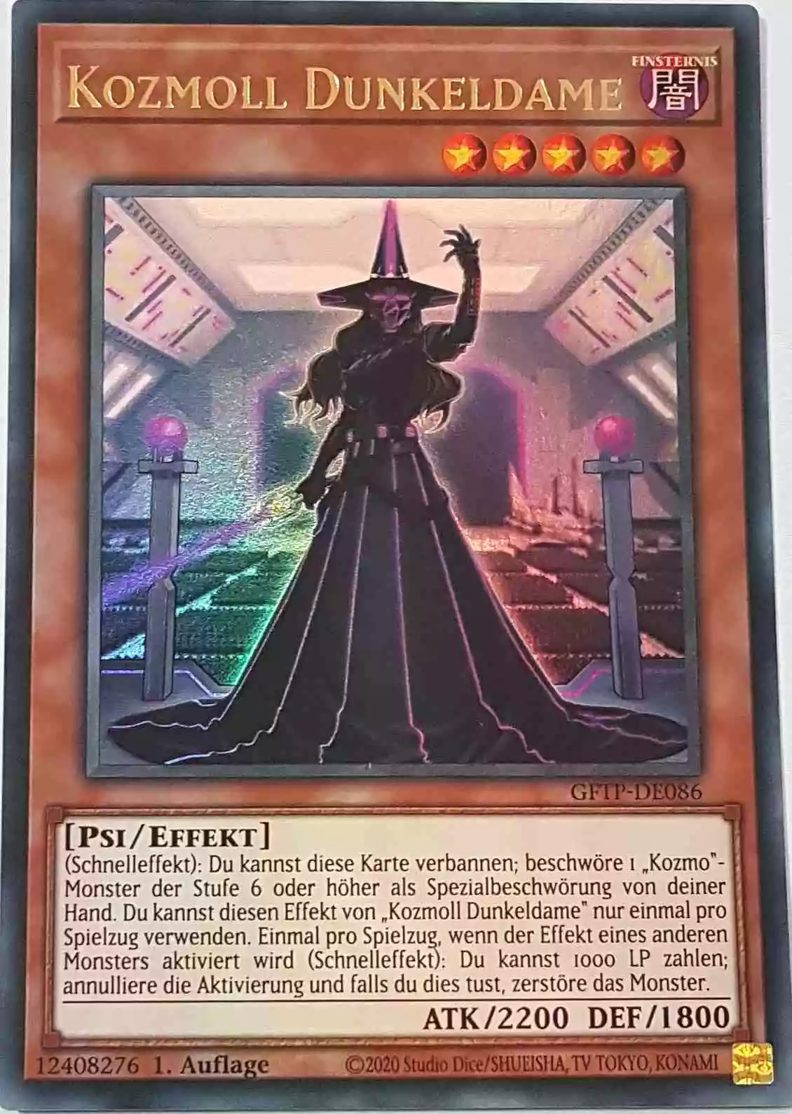 Kozmoll Dunkeldame GFTP-DE086 ist in Ultra Rare Yu-Gi-Oh Karte aus Ghost From The Past 1.Auflage