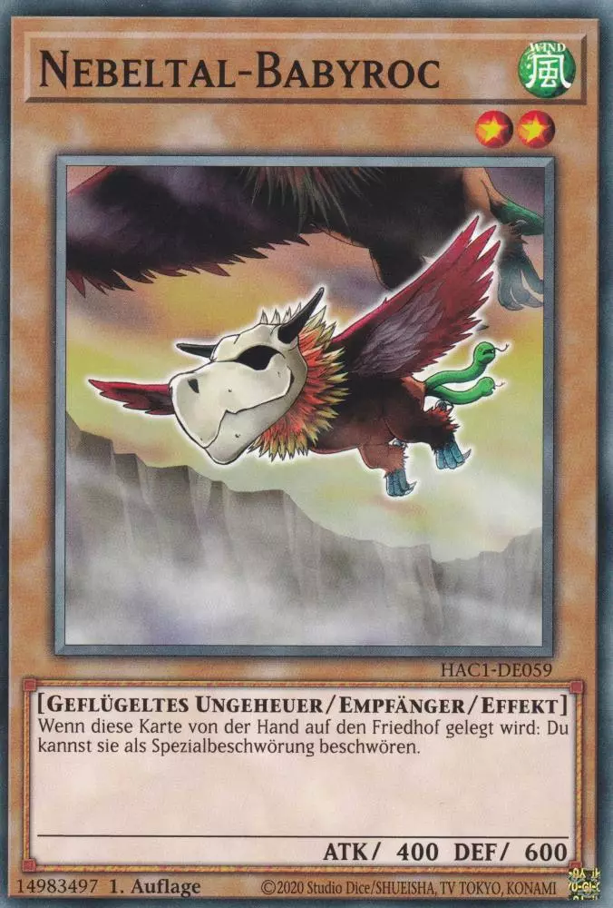 hac1-de059-nebeltal-babyroc-common-hidden-arsenal-chapter-1 Nebeltal-Babyroc HAC1-DE059 ist in Common Yu-Gi-Oh Karte aus Hidden Arsenal Chapter 1 1.Auflage
