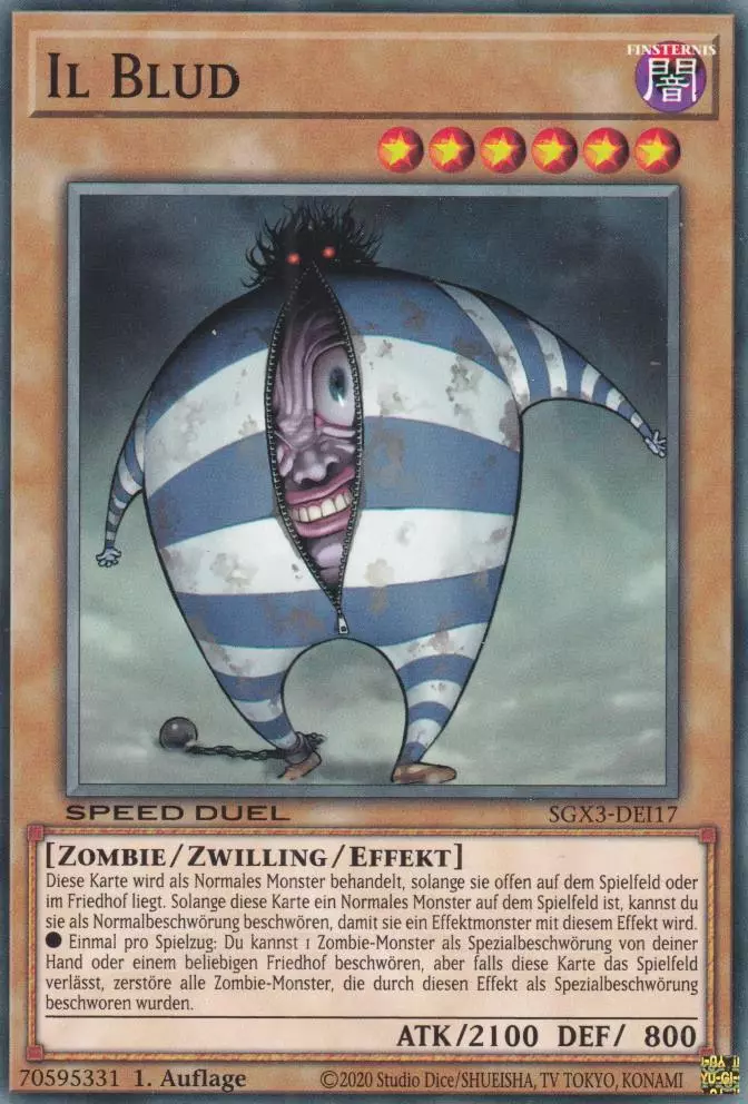 Il Blud SGX3-DEI17 ist in Common Yu-Gi-Oh Karte aus Speed Duel GX: Duelists of Shadows 1.Auflage