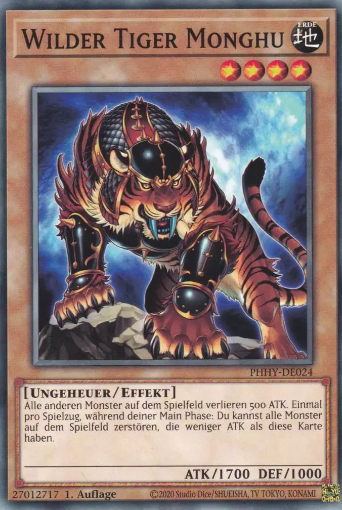 Wilder Tiger Monghu PHHY-DE024 ist in Common Yu-Gi-Oh Karte aus Photon Hypernova 1.Auflage