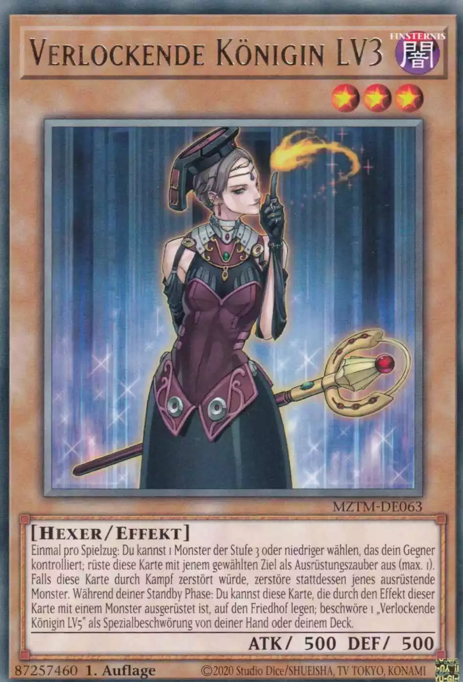 Verlockende Königin LV3 MZTM-DE063 ist in Rare Yu-Gi-Oh Karte aus Maze of the Master 1.Auflage