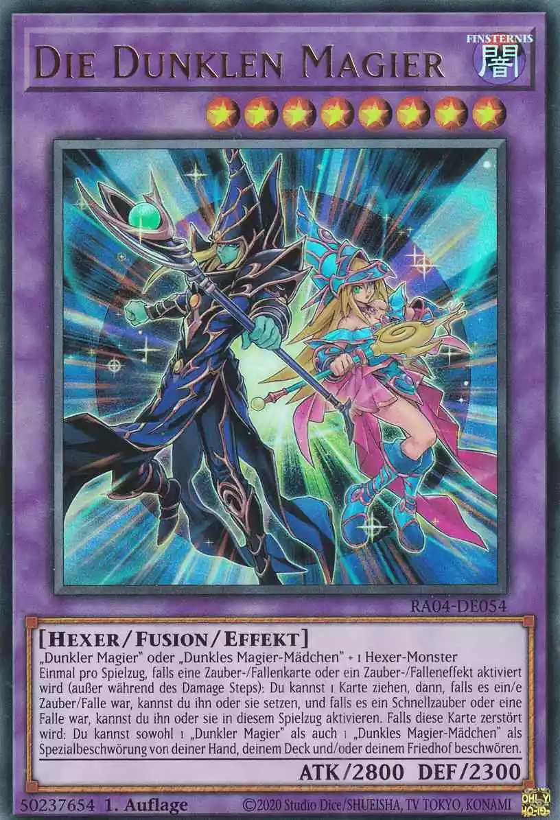 Die Dunklen Magier RA04-DE054 ist in Ultra Rare Yu-Gi-Oh Karte aus Quarter Century Stampede 1.Auflage